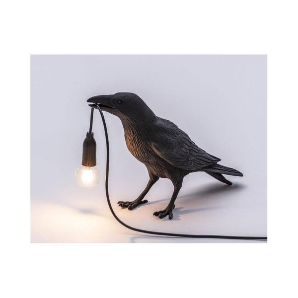 (Black Table Standing) Bird Table Lamp, Italian Style Decor
